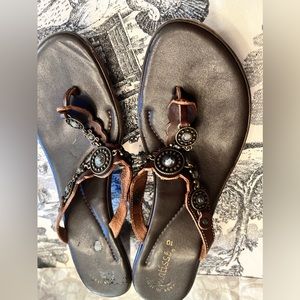 Wood & Leather Matisse Wedges